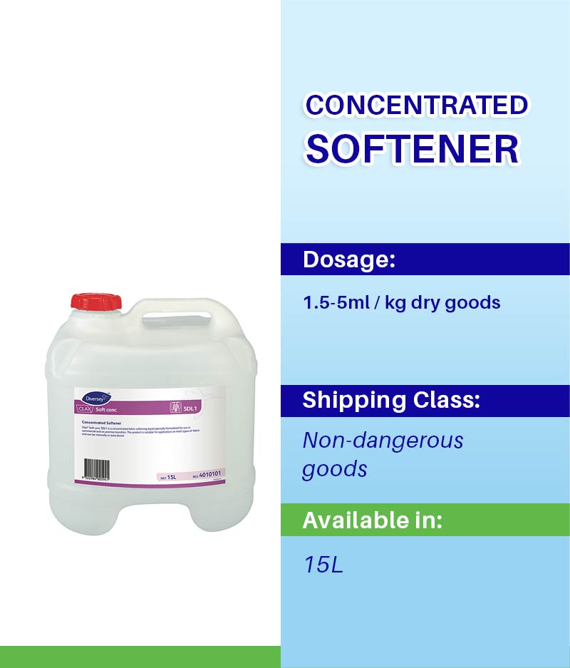 Diversey Clax Soft Conc 5DL1 - 15L - Stone Doctor Australia - Cleaning > Fabric & Laundry > Concentrated Fabric Softener