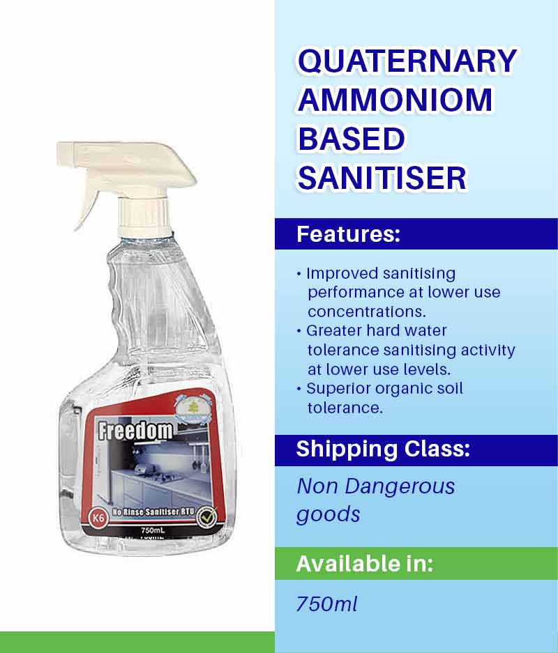 Diversey Freedom RTU 750ml - Stone Doctor Australia - Cleaning > Kitchen Care > Ammonium Based Sanitiser