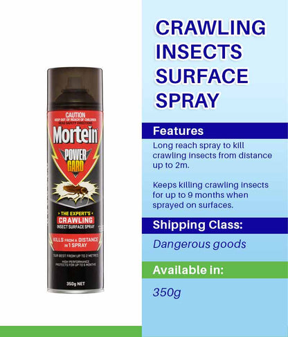 Diversey Mortein Powergard Crawling Insects Surface Spray 350g - Stone Doctor Australia - Cleaning > Insecticide > Flying Insect Killer