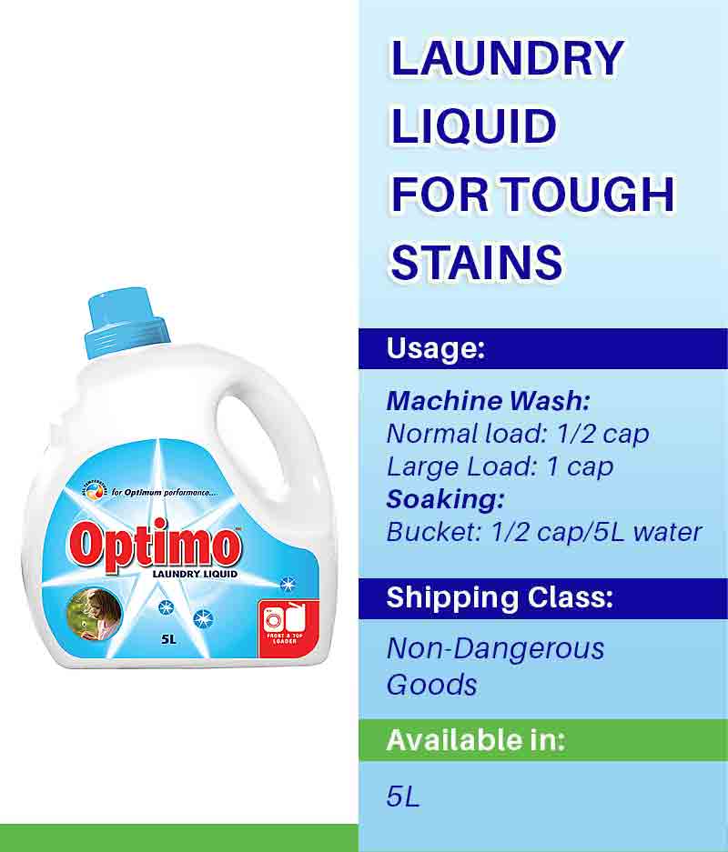 Diversey Optimo Laundry Liquid 5L - Stone Doctor Australia - Cleaning > Fabric & Laundry > Laundry Liquid