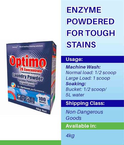 Diversey Optimo 2X Concentrate Laundry Powder 4Kg - Stone Doctor Australia -  Cleaning > Fabric & Laundry > Laundry Powder