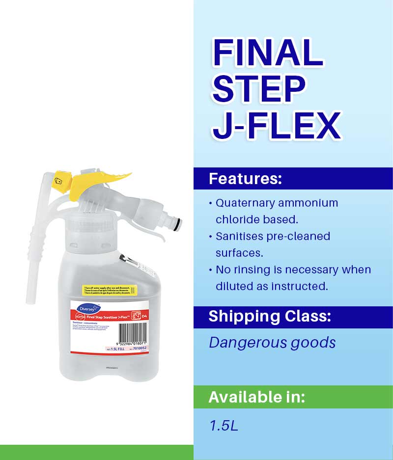 Diversey Suma Final Step J-Flex Fill 1.5L - Stone Doctor Australia -  Cleaning > Kitchen Care > Surface Sanitiser